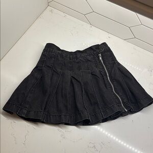 Place Black Mini Jean Skirt with Zipper size 6